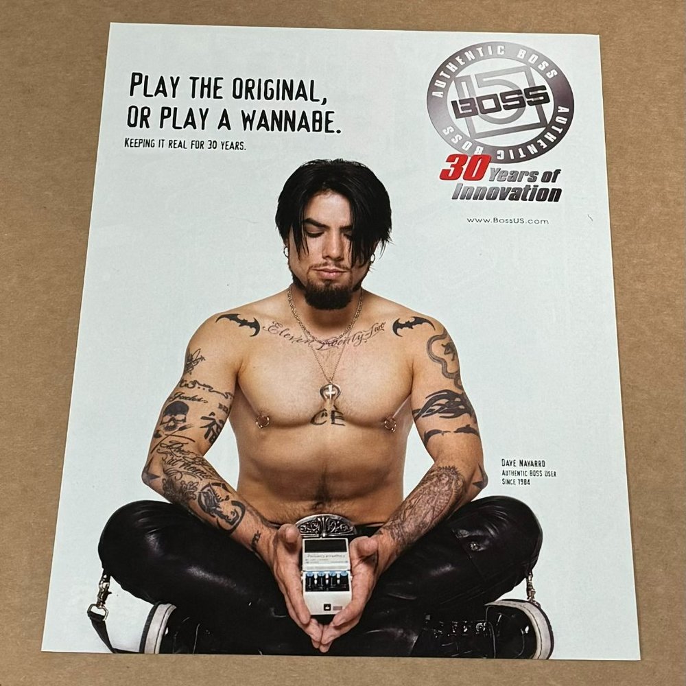 Dave Navarro of Jane's Addiction - BOSS Pedals - Print Advertisement